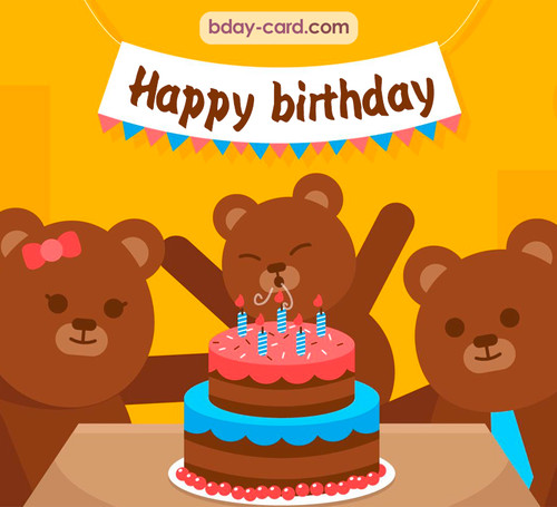 Bday images with bears for women