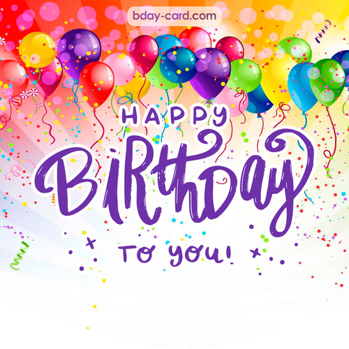 Happy Birthday Images for women with Balloons 💐 — Free happy bday ...
