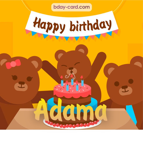 Bday images for Adama with bears