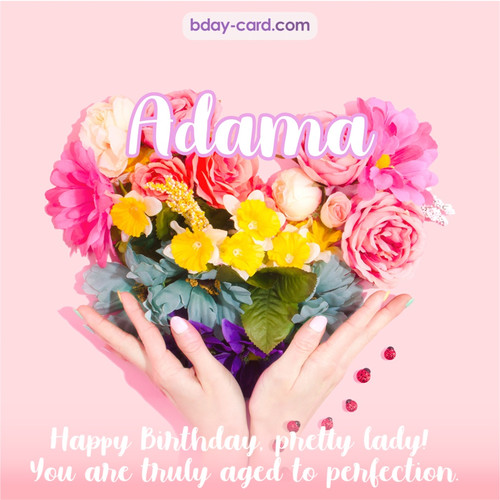 Birthday pics for Adama with Heart of flowers