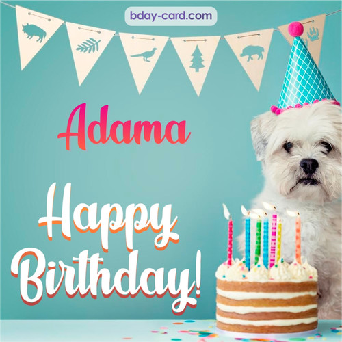 Happiest Birthday pictures for Adama with Dog