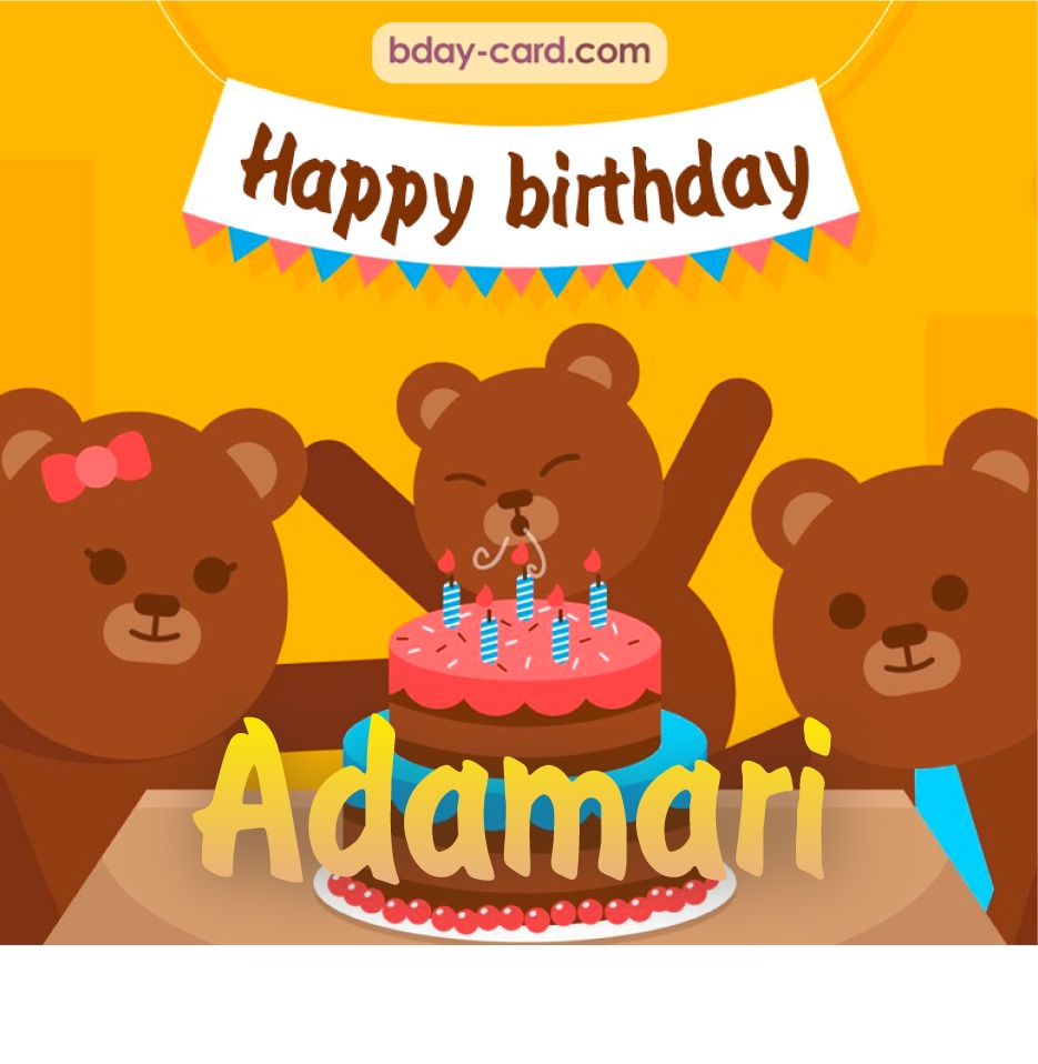 Bday images for Adamari with bears