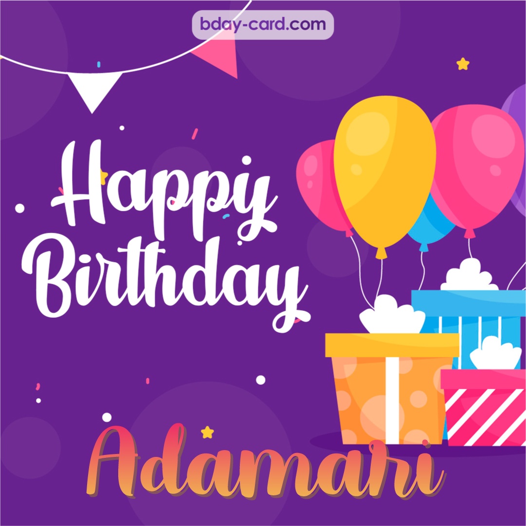 Greetings pics for Adamari with balloon