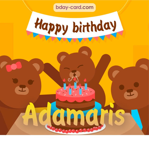 Bday images for Adamaris with bears