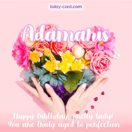 Birthday pics for Adamaris with Heart of flowers