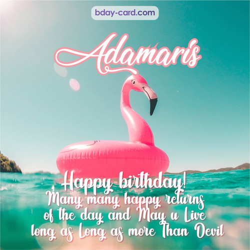 Happy Birthday pic for Adamaris with flamingo