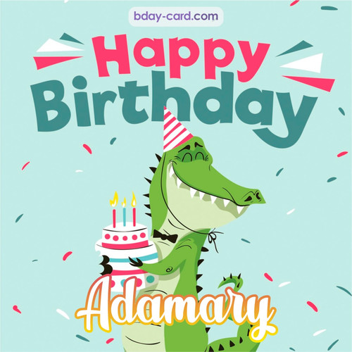 Happy Birthday images for Adamary with crocodile