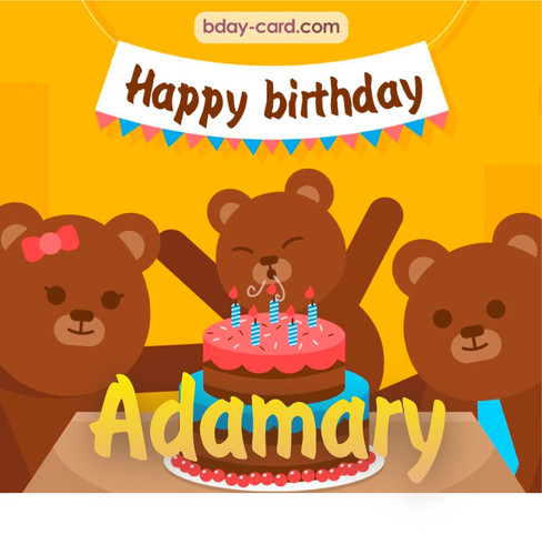 Bday images for Adamary with bears