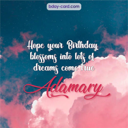 Birthday pictures for Adamary with clouds