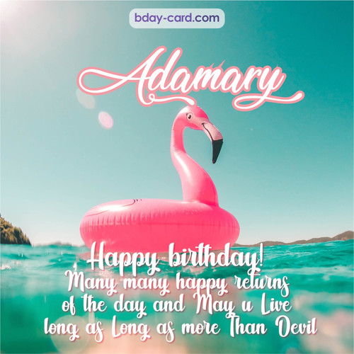 Happy Birthday pic for Adamary with flamingo