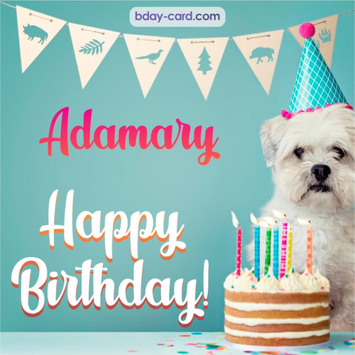 Happiest Birthday pictures for Adamary with Dog