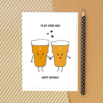 Beer card birthday card funny card beer card for him