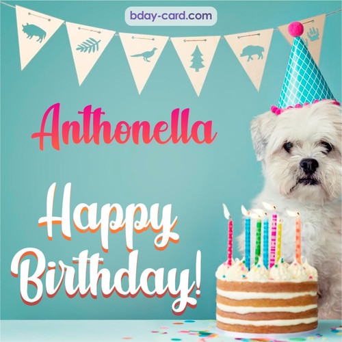 Happiest Birthday pictures for Anthonella with Dog