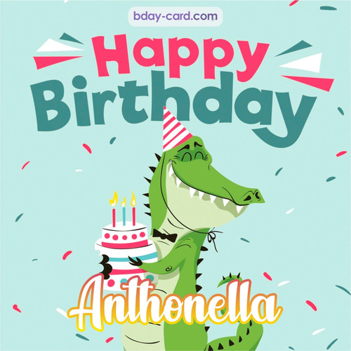 Happy Birthday images for Anthonella with crocodile