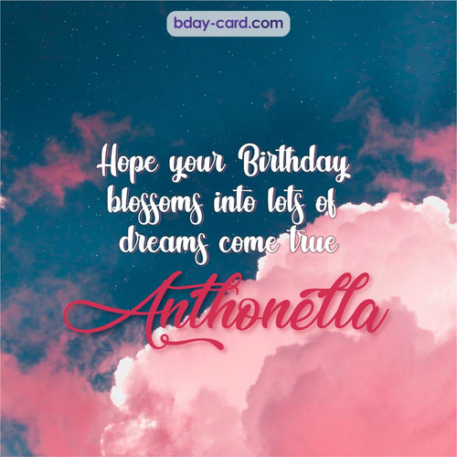 Birthday pictures for Anthonella with clouds