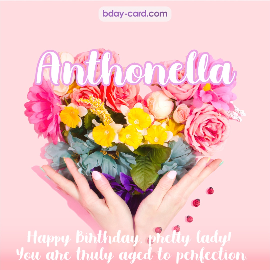 Birthday pics for Anthonella with Heart of flowers