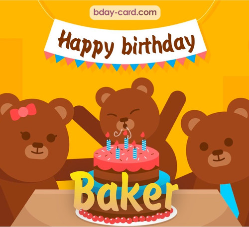 Bday images for Baker with bears