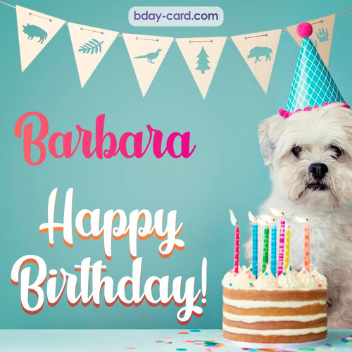 Happiest Birthday pictures for Barbara with Dog