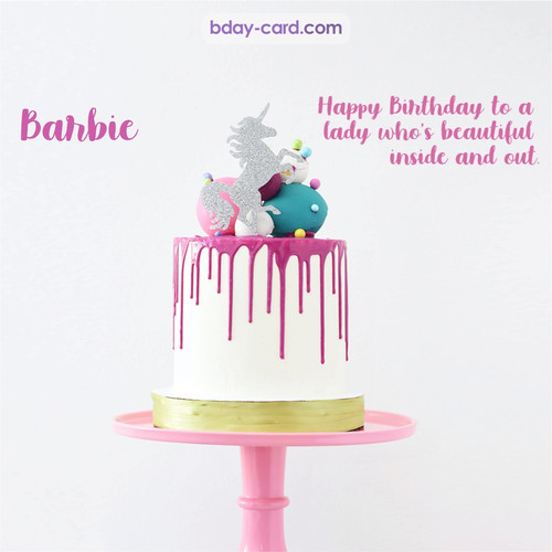 Bday pictures for Barbie with cakes
