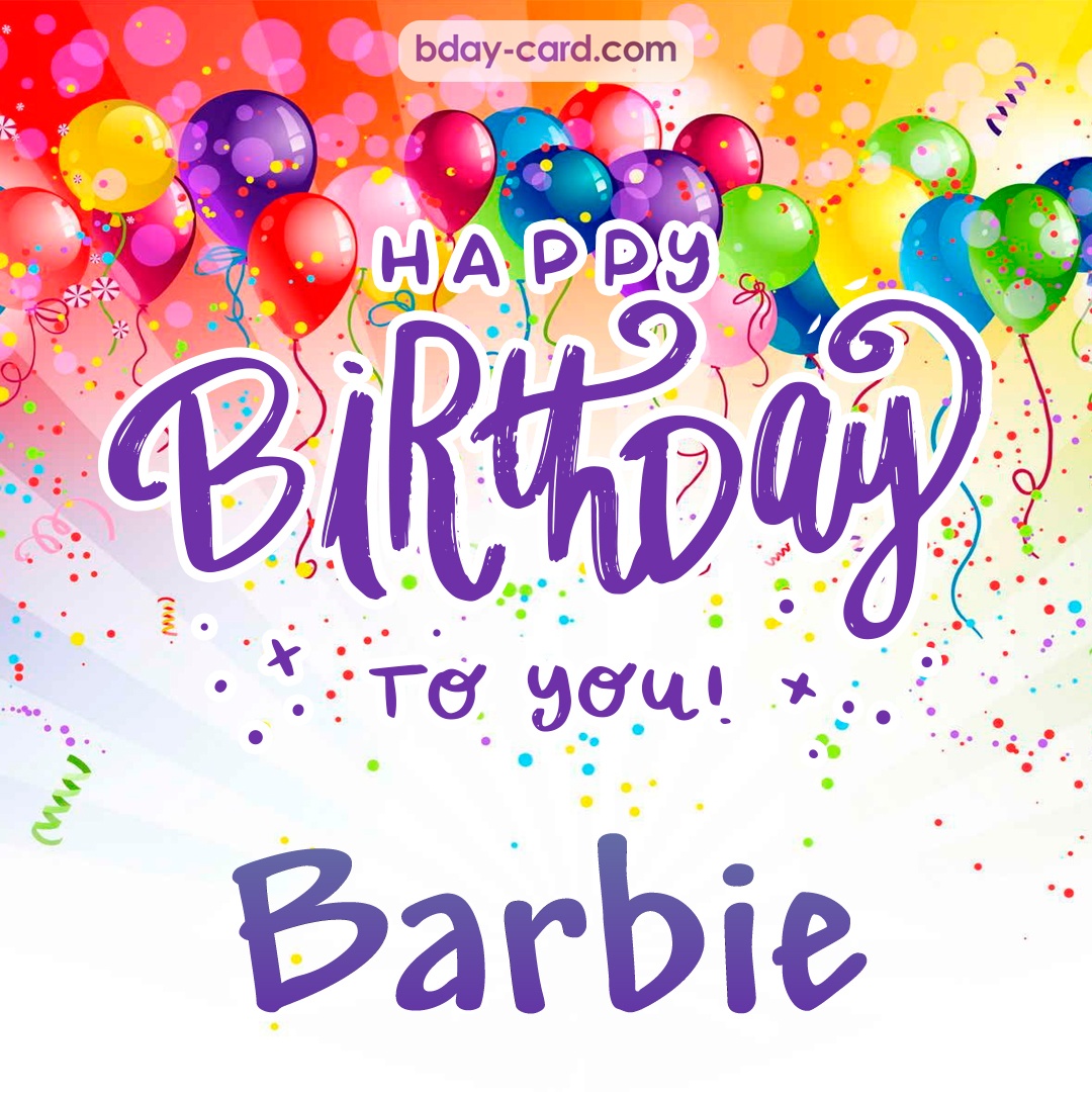Beautiful Happy Birthday images for Barbie