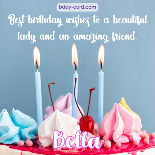 Greeting pictures for Bella with marshmallows