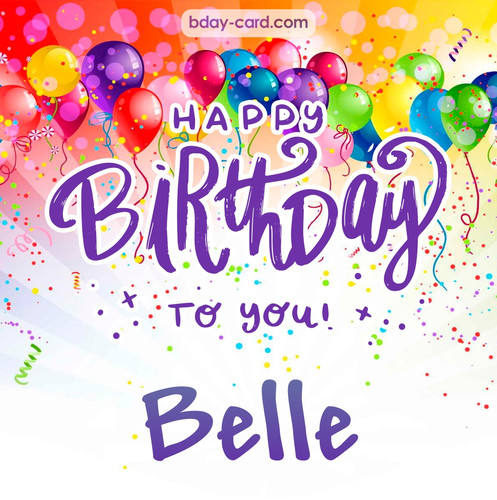 Beautiful Happy Birthday images for Belle