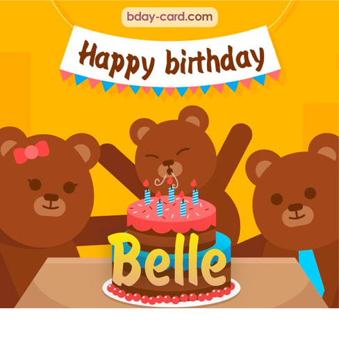 Bday images for Belle with bears