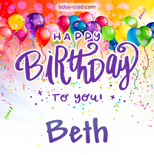 Beautiful Happy Birthday images for Beth