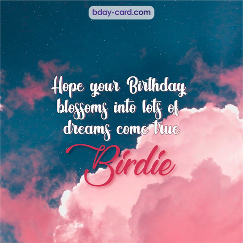 Birthday pictures for Birdie with clouds