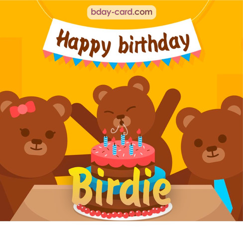 Bday images for Birdie with bears