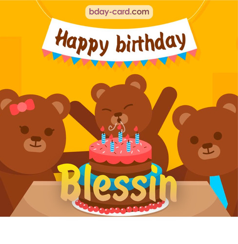 Bday images for Blessin with bears