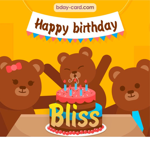 Bday images for Bliss with bears