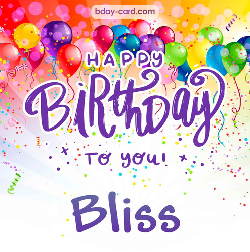 Beautiful Happy Birthday images for Bliss