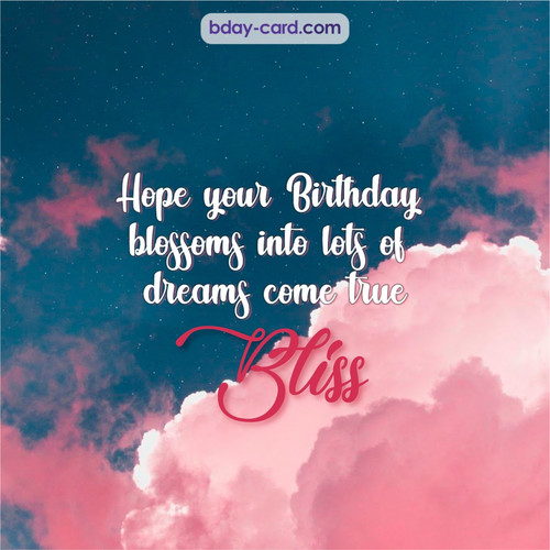 Birthday pictures for Bliss with clouds