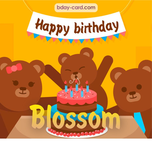 Bday images for Blossom with bears
