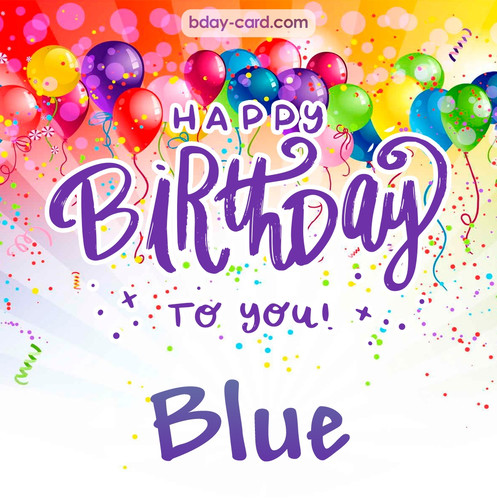 Beautiful Happy Birthday images for Blue