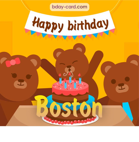 Bday images for Boston with bears