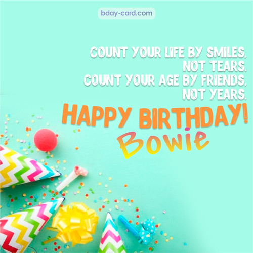 Birthday pictures for Bowie with claps