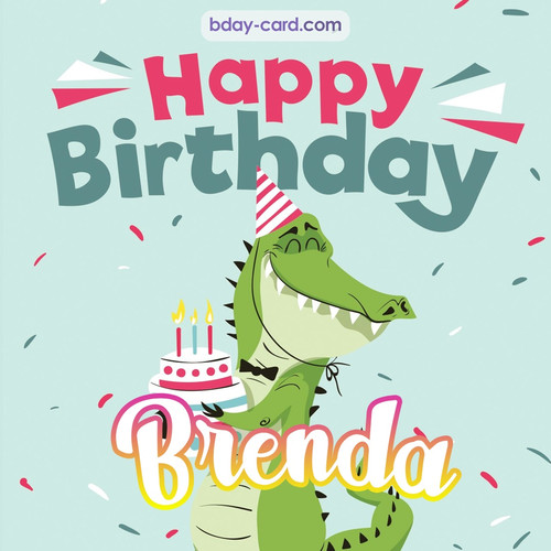 Happy Birthday images for Brenda with crocodile
