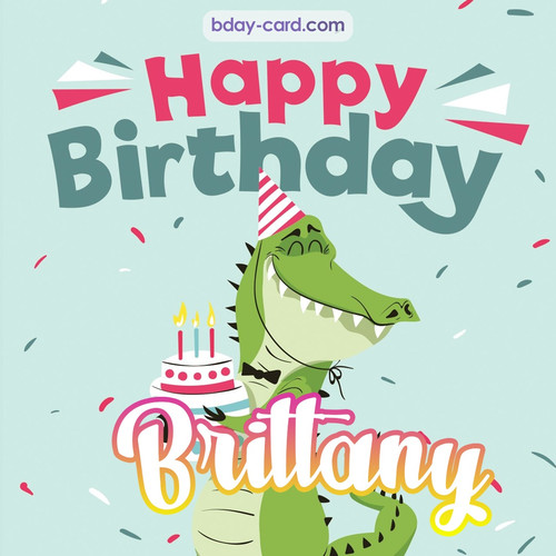 Happy Birthday images for Brittany with crocodile