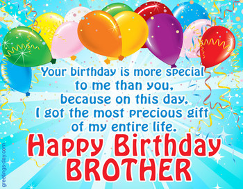 Happy birthday brother free ecards wishes in pictures
