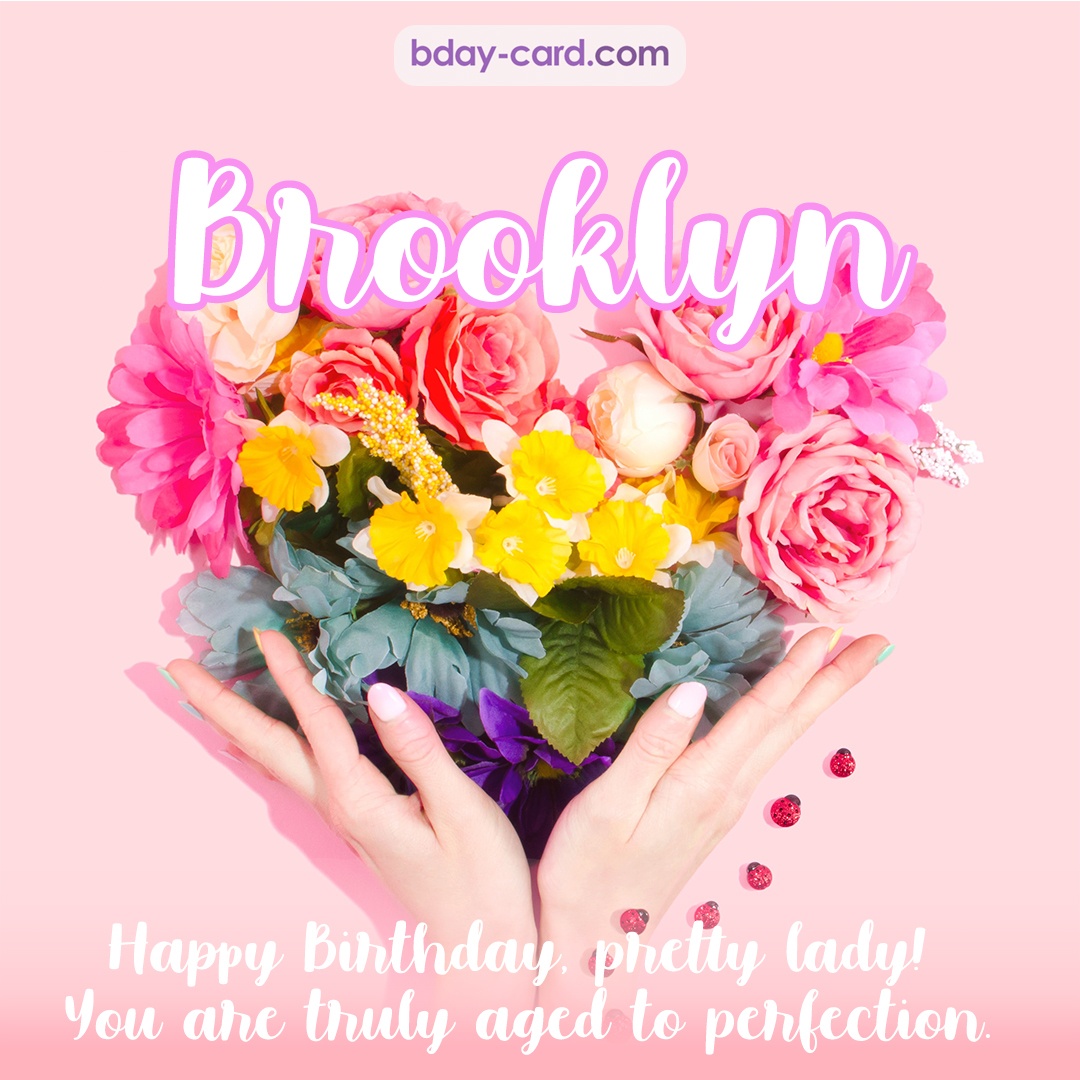 Birthday pics for Brooklyn with Heart of flowers
