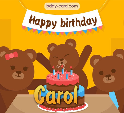 Bday images for Carol with bears