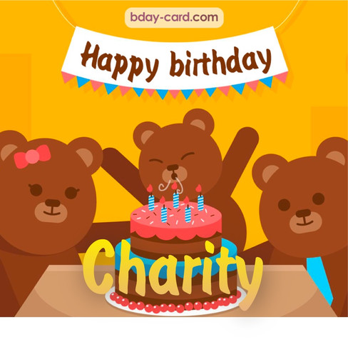 Bday images for Charity with bears