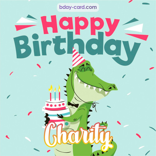 Happy Birthday images for Charity with crocodile