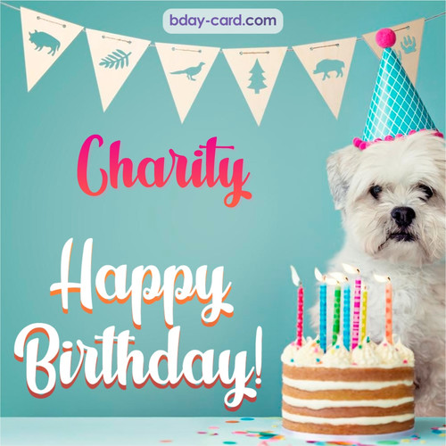 Happiest Birthday pictures for Charity with Dog