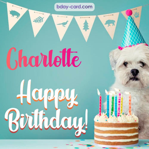 Happiest Birthday pictures for Charlotte with Dog
