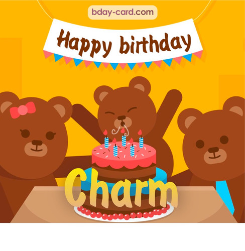 Bday images for Charm with bears