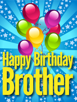 Glitzy happy birthday card for brother birthday amp greet...
