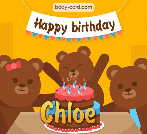 Bday images for Chloe with bears